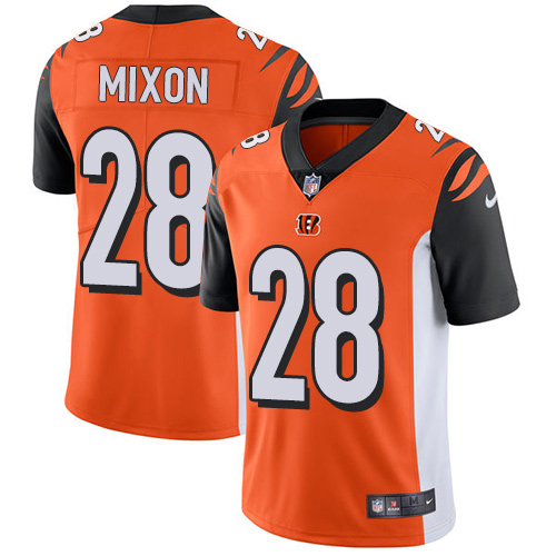 Nike Bengals #28 Joe Mixon Orange Alternate Men's Stitched NFL Vapor Untouchable Limited Jersey